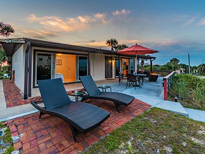 back porch with lounge chairs